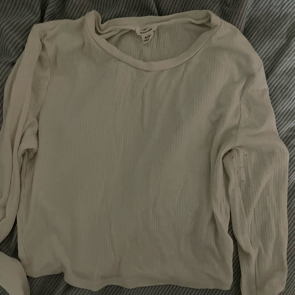 garage white long sleeve top